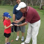 Lily ORMOND with her father Stephen winning the Oto-The-Third-Green prize